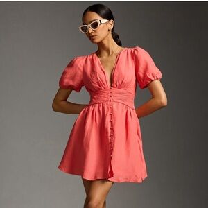 Katerina Button Front Mini dress Anthropologie Size S